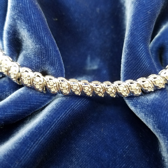 Genuine Diamond bracelet 0.50ctw sterling silver ´